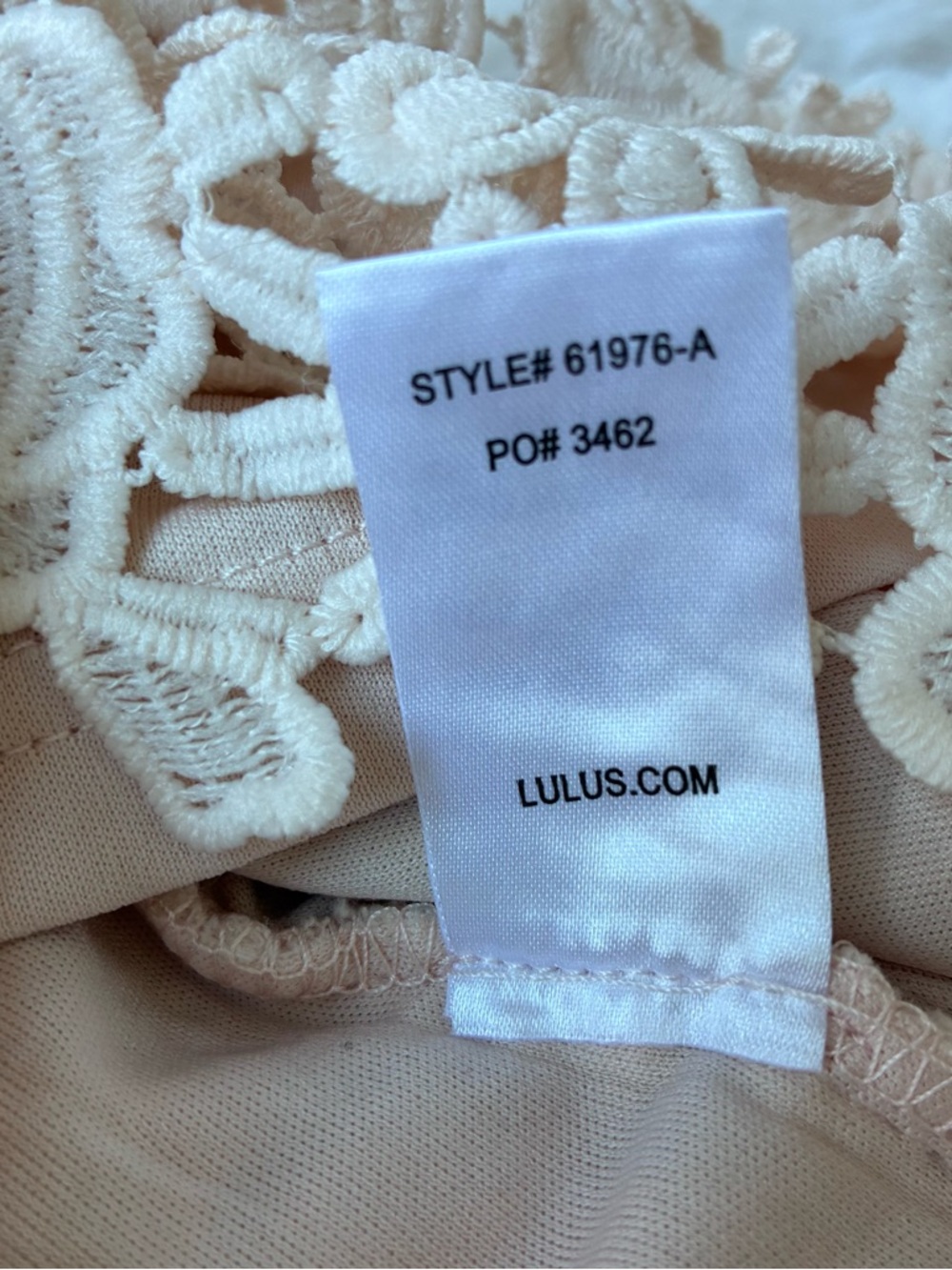 Lulu's Blush Pink “Love Poem” Lace Halter Mini Dress XS New - Picture 9 of 12